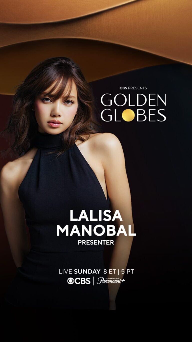 Lisa 2026 K-pop award ceremony comeback presenting at Golden Globes stage