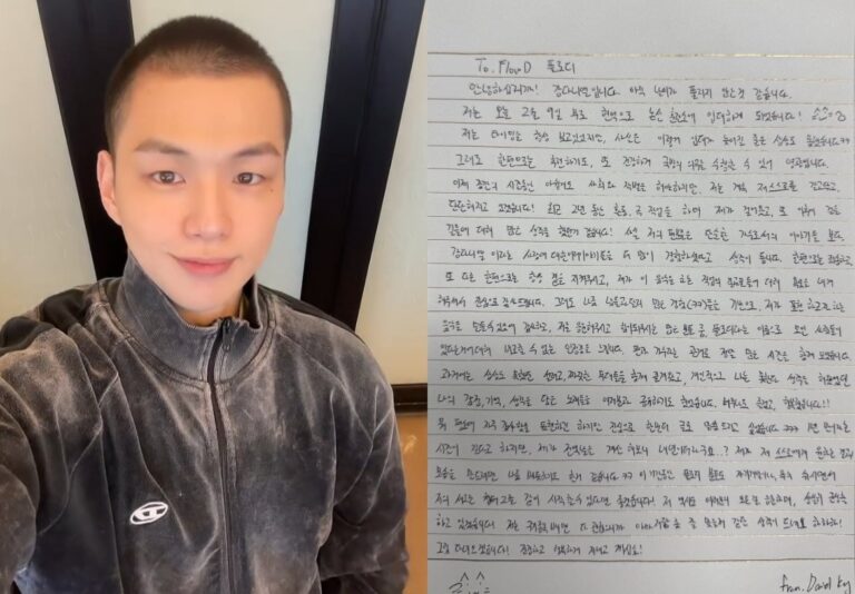 Kang Daniel takes a selfie and reveals his letter before entering the Army.
