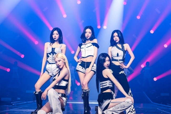 Itzy performs at their concert in Seoul in February.
