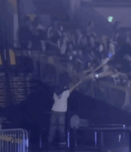 A footage showing the accident at the Super Junior concert.
