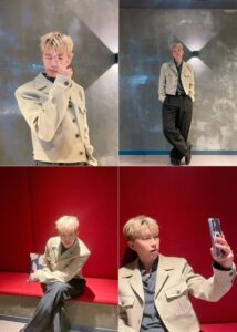 Singer Lim Young-woong releases his selfie photos to SNS.