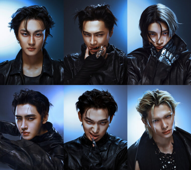 NHYPEN members in dark concept styling for “Dark Blood” era visuals