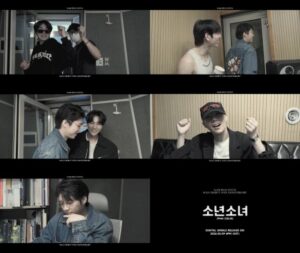 Nam Woo Hyun reflects at his desk and records in the studio, commemorating his 10th solo debut anniversary with INFINITE reunion track “Boy & Girl.”