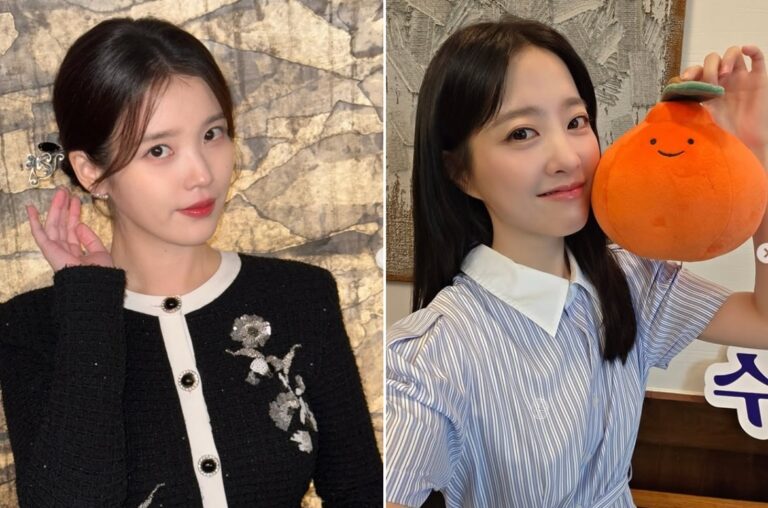 Singer and actress IU and actress Park Bo-young.