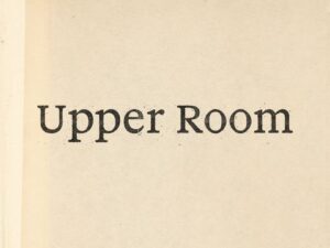 Beige background with the words “Upper Room” printed in black serif font, centered on the page.