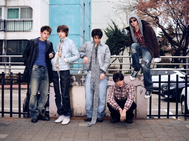 CORTIS members promoting their second EP GREENGREEN